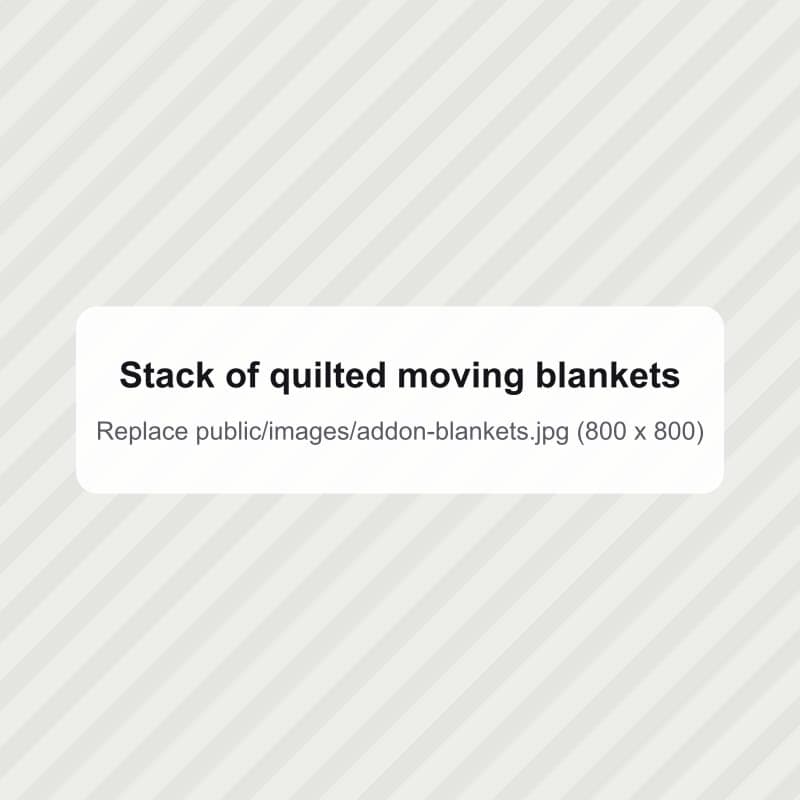 A stack of quilted moving blankets