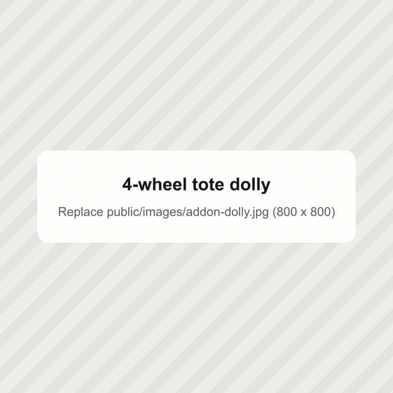 A four-wheel tote dolly
