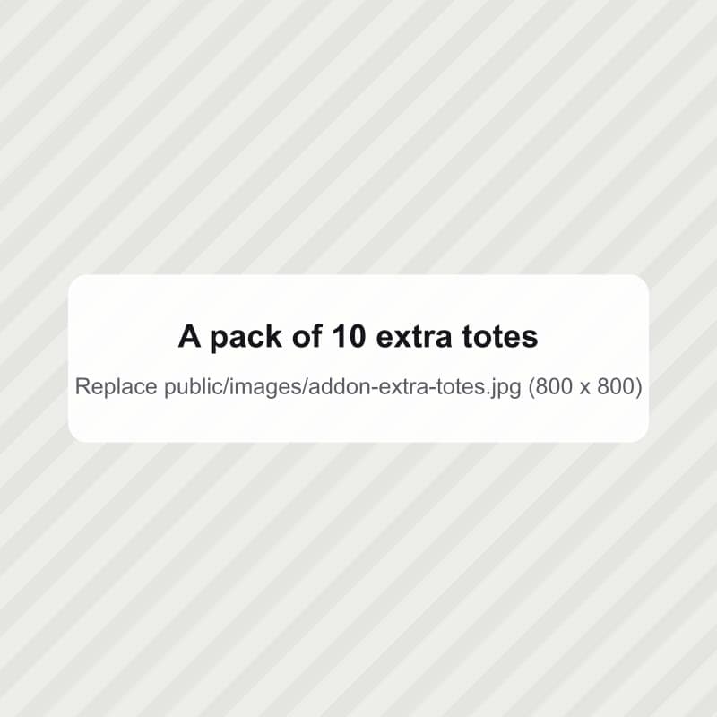 A pack of ten extra moving totes